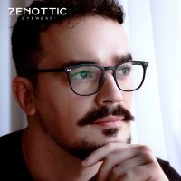 ZENOTTIC 2022 Men Wooden Design Square Anti Blue Light Computer Reading Glasses For Male Reader Eyeglasses Hyperopia Eyewear