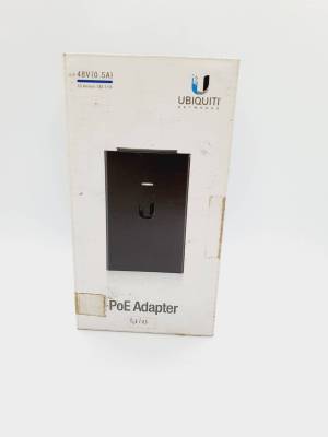อุปกรณ์ PoE Injector สำหรับการจ่ายไฟผ่านสายแลน แบบ Passive 48V PoE พอร์ต GigabitUbiquiti PoE Injector, 48VDC, 24W, Gbit Ubiquiti PoE