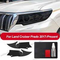 ฟิล์มกันสติกเกอร์รอยขีดข่วนติดที่ป้องกันไฟหน้ารถยนต์สีดำ,สำหรับ Toyota Land Cruiser Prado 2017 2018 2019 2020 2021อุปกรณ์เสริม2022