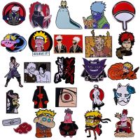 Anime Naruto Akatsuki Red Clouds Lapel Pins Backpack Jeans Enamel Brooch Pin Women Fashion Jewelry Gifts Cartoon Badges