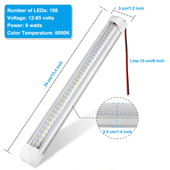 hot-caravan-led-light-bar-สำหรับรถบรรทุกกาวติด-led-ภายใน-light-strip-bar-ตู้ภายในรถโคมไฟ-camp-shell-light