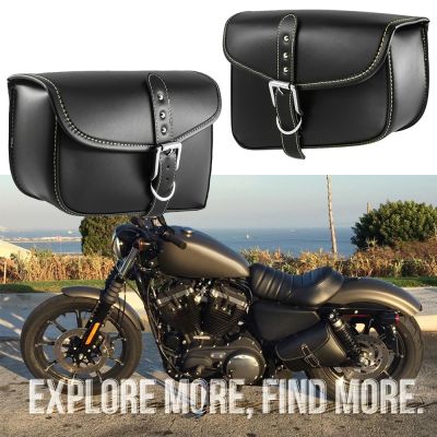 ▼ กระเป๋าหนัง PU กระเป๋ารถจักรยานยนต์สำหรับ Harley กระเป๋าสะพายแขน Sportster XL883 XL1200 XL 883 1200กระเป๋าเครื่องมือด้านขวาซ้าย