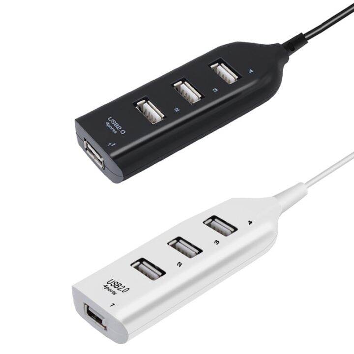 ฮับ-usb-ความเร็วสูง4พอร์ต-usb-2-0พร้อมตัวแยก-usb-สายเคเบิลขนาดเล็กใช้อะแดปเตอร์ไฟฟ้าที่เต้าเสียบหลากหลายสำหรับพีซีแล็ปท็อปโน๊ตบุค