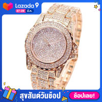 POH เครื่องประดับ Luxury Shiny Rhinestone รอบควอตซ์นาฬิกาข้อมือนาฬิกาข้อมือ