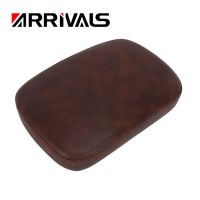 Leather Motorcycle Pillion Rear Passenger Cushion Seat Brown Black Pad Suction Cups For Harley 883 1200 48 Universal