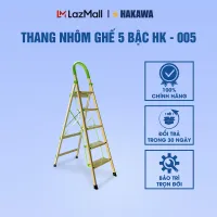THANG NHÔM GHẾ GIA ĐÌNH 5 BẬC XẾP GỌN CAO CẤP HAKAWA HK-005 - HÀNG CHÍNH HÃNG - BẢO HÀNH 2 NĂM