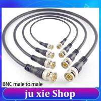 JuXie store 0.5M/1M/2M/3M BNC Male To Male Adapter Connector Cable Cord M/M plug For CCTV Camera Home Security Double-head Video