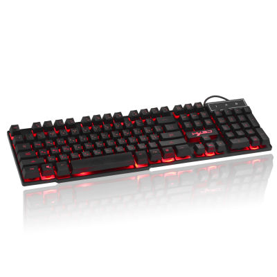 HXSJ R8 Gaming Keyboard 104keys Russian English Keybboard 3 Colors RGB LED Backlit Similar Mechanical keyboard Feel for Gamer