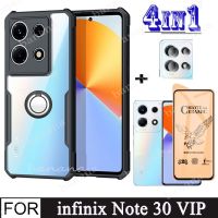 4 In 1 Infinix Note 30 VIP เคสโทรศัพท์มือถือสำหรับ Infinix HOT 30 Play 30i Note 30 Pro 30i 12i 12 VIP G96 4G 5G 2022เซรามิกเคลือบกระจกเทมเปอร์ปกป้องหน้าจอ