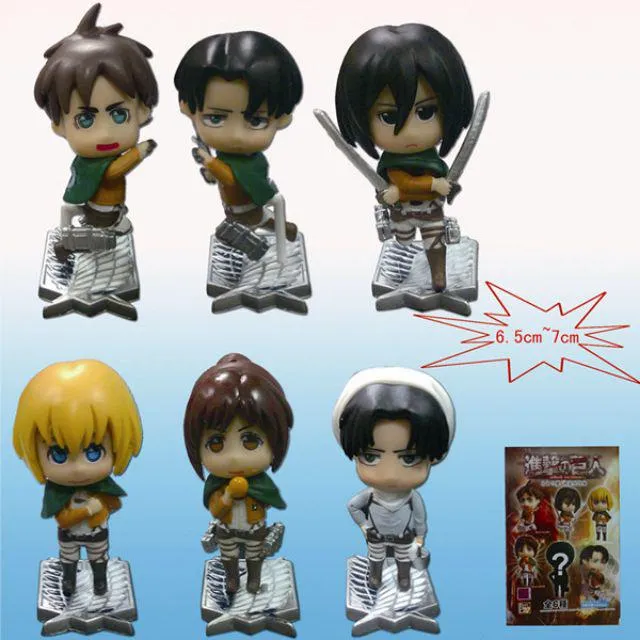 attack-on-titan-ชุดหัวโต-6-ตัวฐานเงิน-มีกล่อง