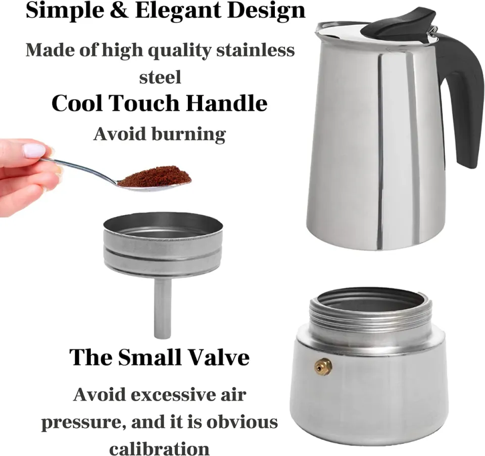 Mixpresso Electric Coffee Percolator , Stainless Steel Coffee Maker ,  Percolator Electric Pot - 10 Cups Stainless Steel Percolator With Coffee  Basket