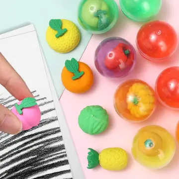 Fruit Shape Eraser Set, Cute Funny Mini Erasers, Pencil Erasers