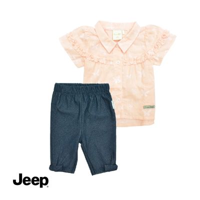 Jeep BABY GIRL 2-IN-1 เสื้อแขนสั้น และชุดขายาว สําหรับเด็กผู้หญิง 770442-776129 br