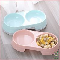 Ayla ชามข้าวแมว ชามข้าวหมา แบบ 2 หลุม 2 Size ชามใส่น้ำ และอาหาร Pet bowl