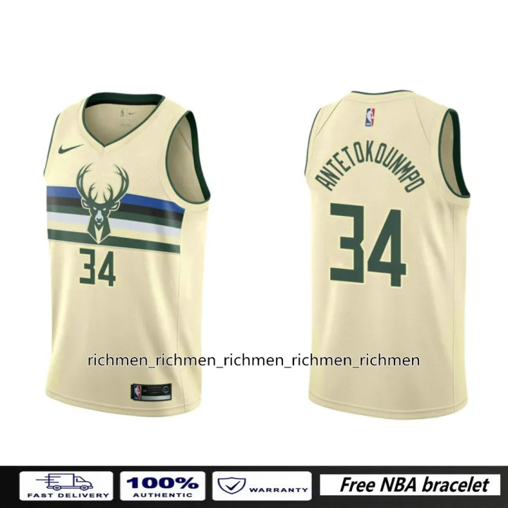 【swingman】mens New Original Nba Milwaukee Bucks 34 Giannis Antetokounmpo City Edition Jersey 