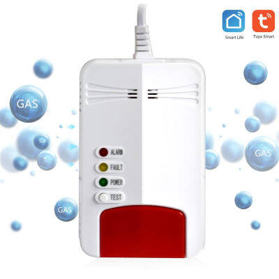 WIFI Tuya Gas Leakage Detector Independent Fire Alarm Sensor Smart Life APP Android IOS Voice Control EU UK AU US Plug