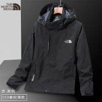 NORTH FACE แจ็กเก็ต Columbus สำหรับผู้ชายและผู้หญิง,ลมฝนกลางแจ้งเล่นกีฬาเพิ่มความอบอุ่นผ้ากำมะหยี่สำหรับฤดูหนาว