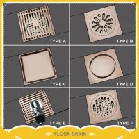 【cw】hotx Deluxe Gold Embedded Floor Drain Garbage Grille Shower