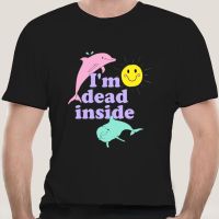 Kawaii Dolphin Im Dead Inside Sunshine Tshirt Cute Cartoon Aesthetic Tee T Gildan Spot 100% Cotton