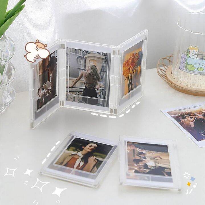 ที่ใส่การ์ดโฟโต้การ์ดแม่เหล็กรูปกรอบรูปสุดสร้างสรรค์กรอบรูป-instax-รูปภาพอัลบั้มเคป๊อปชั้นวางของตกแต่งโต๊ะ