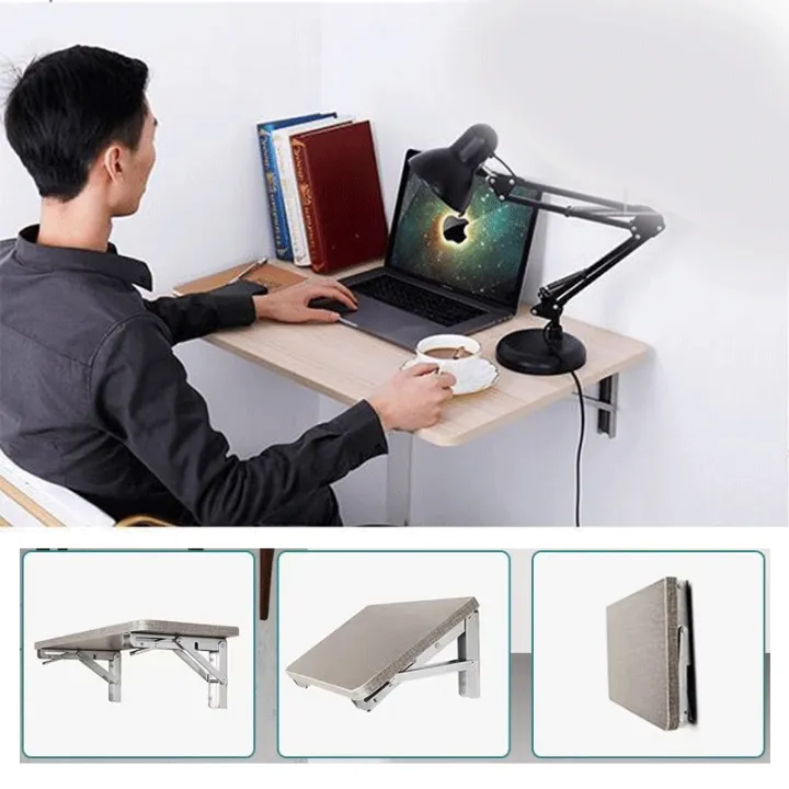 2pcs-stainless-steel-folding-shelf-brackets-collapsible-shelf-triangle-bracket-shelf-table-work-space-saving-diy-bracket