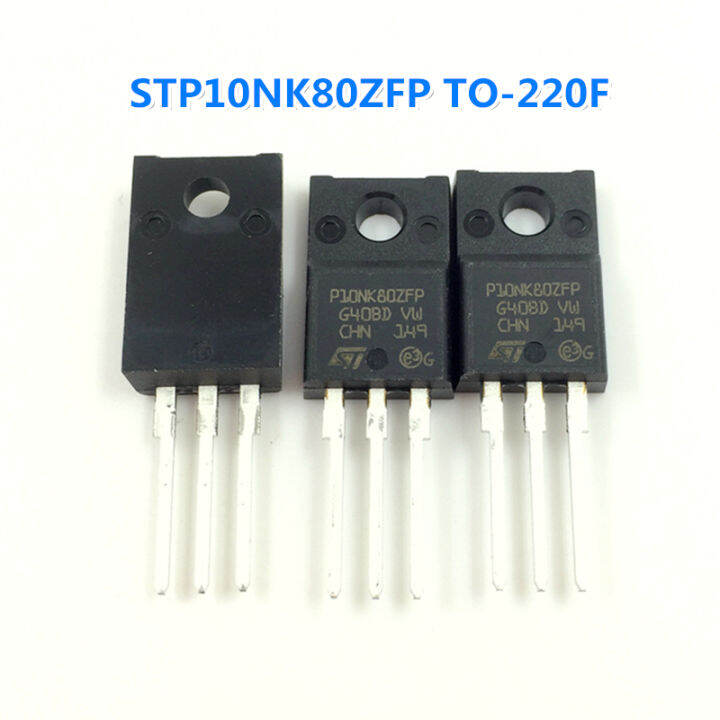 5pcs P10NK80ZFP STP10NK80ZFP TO-220F 10A/800V MOSFET transistor new ...