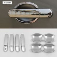 KLNU สำหรับ NISSAN LATIO Chrome Silver Car Door Handle Bowl Cover,LATIO มือจับประตูชามตัด