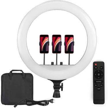 หัวไฟไลฟ์สด LED Soft Ring Light RL-18 ปรับสีส้ม-ขาว และความแรงแสงได้ตาม ...