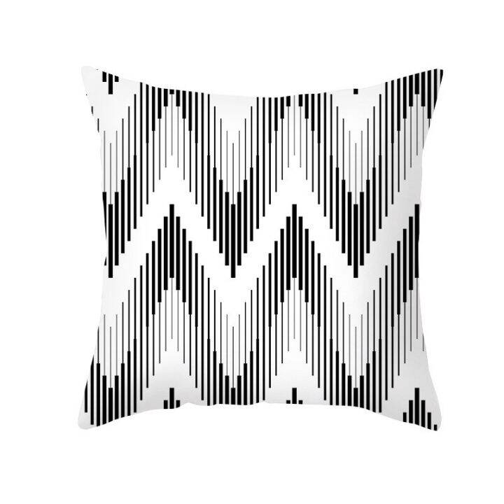 black-and-white-geometric-decorative-pillowcases-polyester-throw-pillow-case-striped-geometric-pillowcase-kussensloop