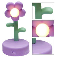 1PC Portable LED Desk Lamp Portable Mini Night Light Lovely Flower Night Lamp Bedside Night Lamp Tabletop Decor Night Light