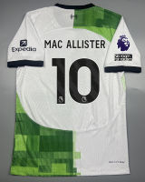 เสื้อบอล เพลเย่อ ลิเว่อร์พูล เยือน 2023-24 Player Liverpool Away 2023 10 MAC ALLISTER อาร์มพรีเมียร์ลีค ผ้าทอเกรดดีที่สุด