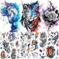 hot【DT】 Watercolor Unicorn Temporary Stickers Men Bdoy Arm Legs Fake Flash Transfer ALZ-128