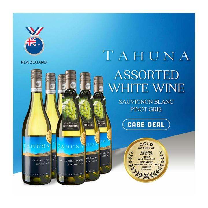 Tahuna Assorted New Zealand White Wine Case By LetatWine And Sakes