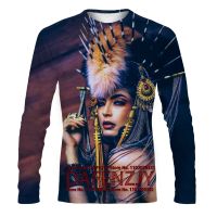 Personalized Indian Tribe Beauty Model 3d Print T Shirt Tops Street Casual Sports Men Tee Vintage T-shirt Pullover