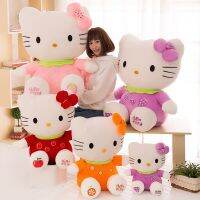 Hello Kitty ตุ๊กตาของเล่นน่ารัก Plush ตุ๊กตาของเล่นที่น่ารักน่ารัก Sanrio Plush Kt ตกแต่งห้องแมวของเล่นเด็กสัตว์30-55ซม.