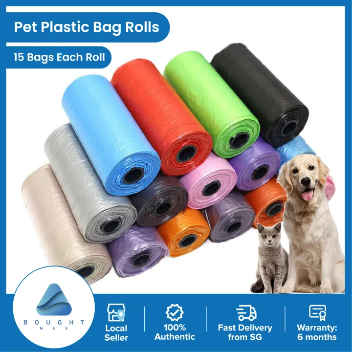 Pet Plastic Bag Roll Biodegradable Plastic Dog Cat Garbage Trash Bin