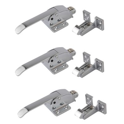 3X Stainless Steel Spring Loaded Walk in Freezer Cooler Door Handle Latch