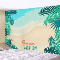 Tapestry Wall Summer Seaside Beach Natural Scenery Background Swimming Party  home decor Bedroom Wall Cloth Livingroom Decoration Hanging Cloth