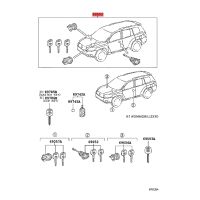 69005-0E040 Car Door Ignition Lock Cylinder with 2 Keys for 2007-2014 Lock Cylinder Switch Assembly