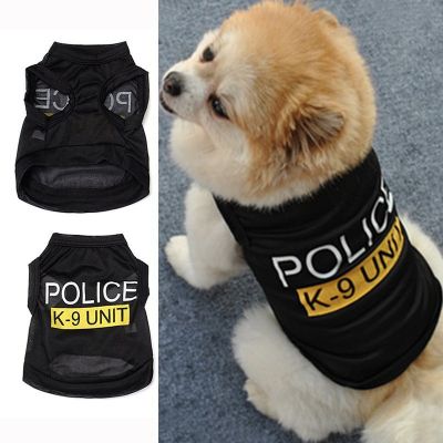 Dog Clothes Black Elastic Vest Puppy T-Shirt Cosplay Apparel Costumes Pet Clothes For Dogs Cats