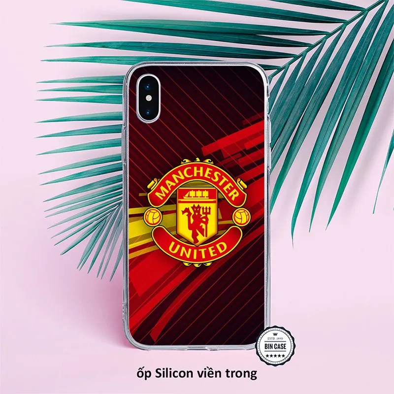⚽Ốp logo Manchester United cực hot ⚽Ốp cho nam siêu đẹp iphone 13 12 11 Pro  Max 6s 6 7 8 Plus X Xr Xs Max BONGDA014 