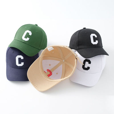 ฤดูใบไม้ผลิฤดูร้อนใหม่จดหมาย C เบสบอลสำหรับเด็กหมวกสีทึบหมวกสแนปแบคเด็กเด็กสบายๆฮิปฮอป Peaked หมวก