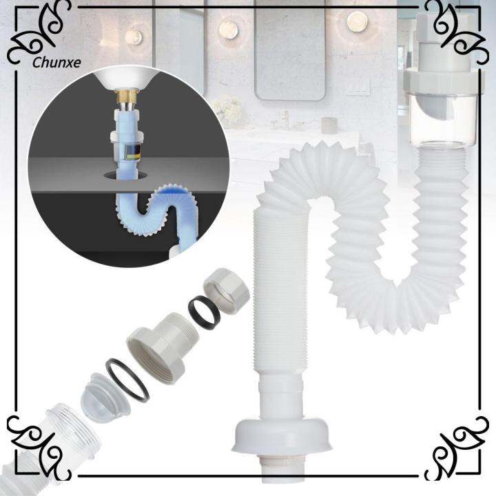 CHUNXE Round Drainage Plumbing Bathroom Kit Extension Drain Sink Tube