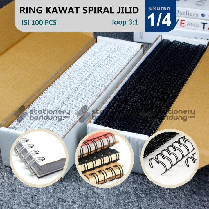 Ring Kawat Spiral Jilid 1 4 F4 Atau Spiral Wire 3 1 38 Atau 35 Lobang Lazada Indonesia