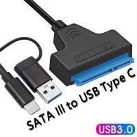 SATA 3 To USB 3.0/Type C Adapter Cable UP To 6 Gbps Support 2.5Inch External SSD HDD Hard Drive 22 Pin Sata III for PC Laptop