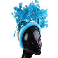 วินเทจแฟนซีเจ้าสาวแต่งงานผมวงขนผม Fascinator อุปกรณ์เสริมสีดำค๊อกเทลการแข่งขันสุภาพสตรีแฟชั่นผ้าโพกศีรษะคาดศีรษะ