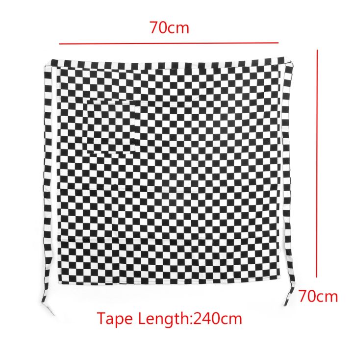 กระโปรงผ้ากันเปื้อนในครัวยาวครึ่งเดียวผ้ากันเปื้อนคาดเอวใหม่เครื่องแบบพนักงานเสิร์ฟพ่อครัวจัดเลี้ยง