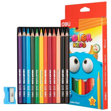 Short Fat Colored Pencils for Kids - 10 Triangle Jumbo Color Pencils for  Ages 2