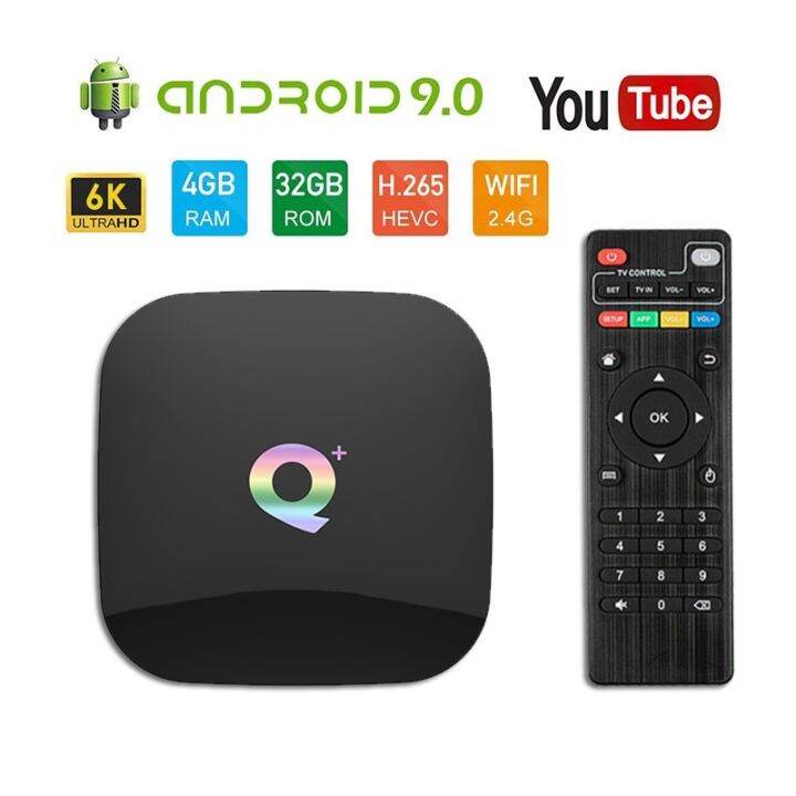 Qplus TV Box 6K Mini Smart Android 9.0 Top Box Netflix Youtube Media