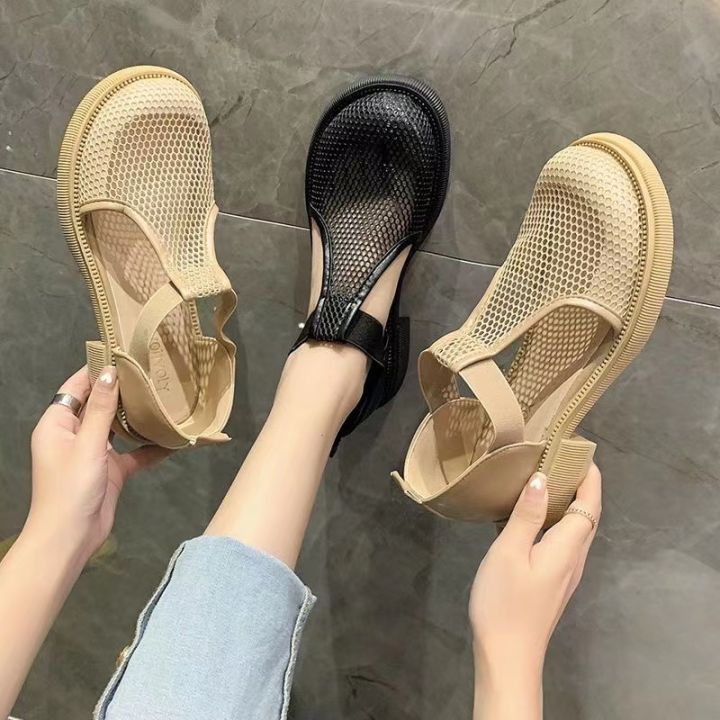 Women Summer Fashion Wedge Platform Slippers Female PU Outdoor Vintage  Anti-slip Leather Casual Female Platform